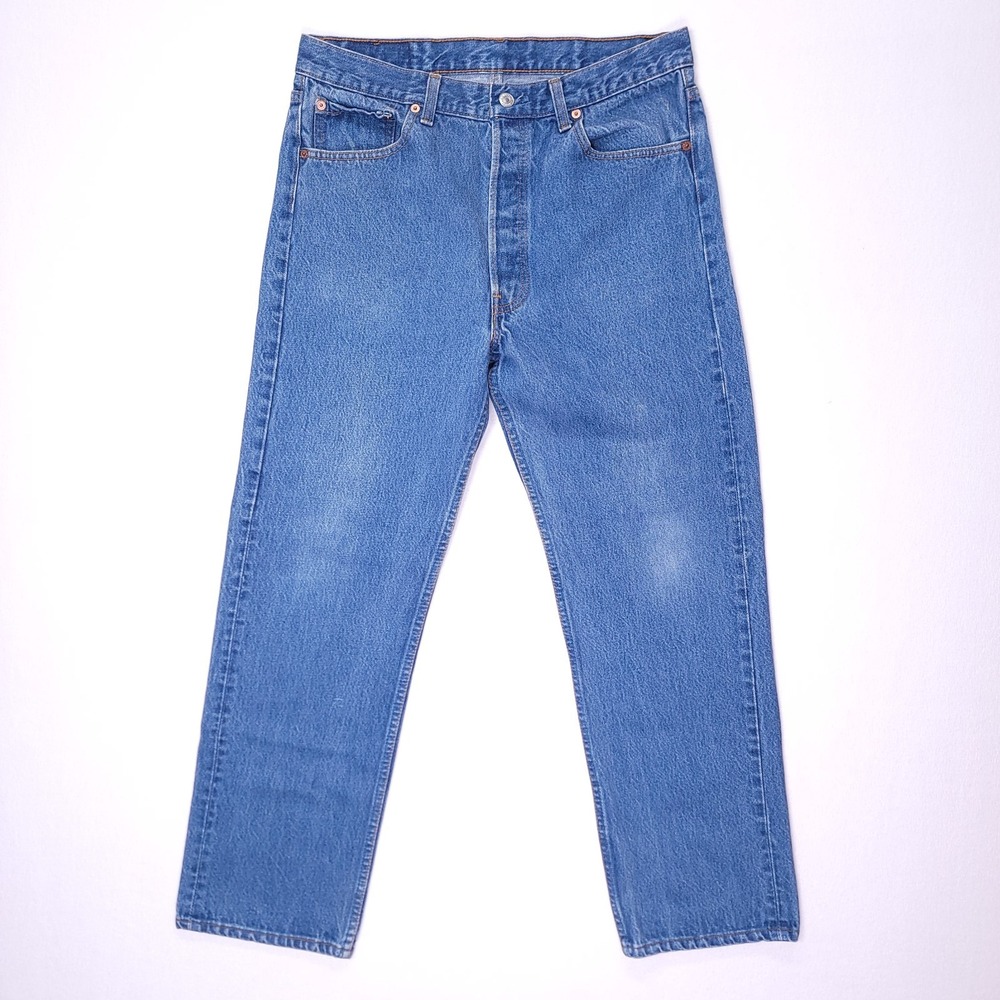 Vintage Levis 501 XX Jeans Mens 34x28 Blue USA Made Denim Pants 90's